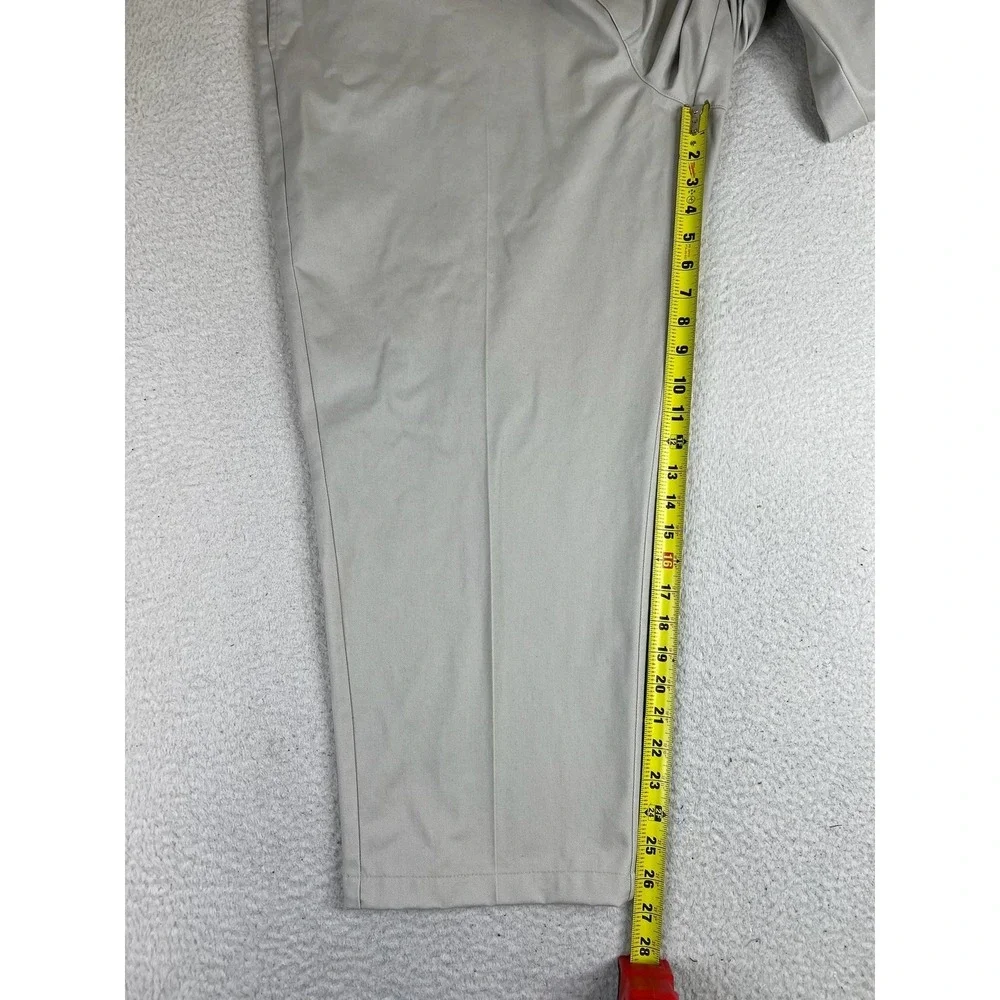 L.L. Bean Pants Mens 44x28 Gray Double L Chino Classic Fit Wrinkle Free